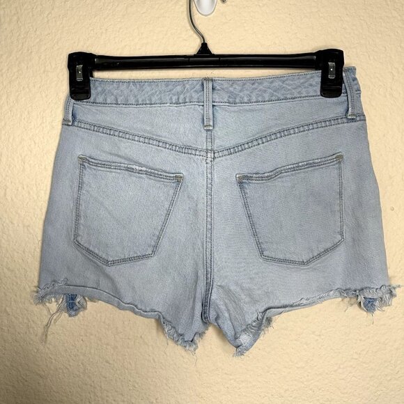 Universal Threads Light Wash High Rise Shortie Distressed Shorts Womens 4/27R - Picture 6 of 8